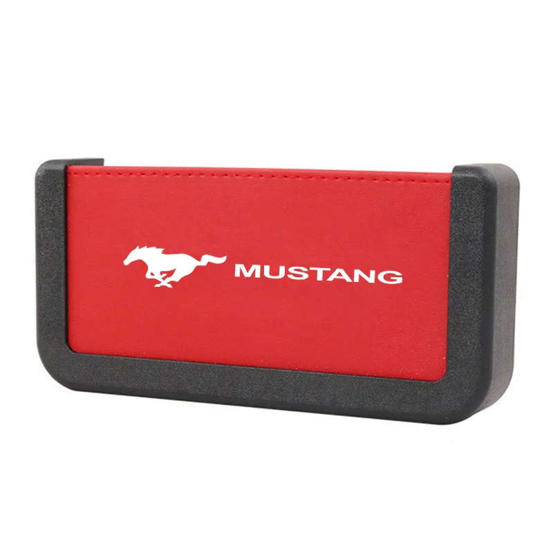 Автомобильный ящик для хранения для Ford Mustang, держатель для мобильного телефона, карман для хранения мелких вещей, органайзер, сумка