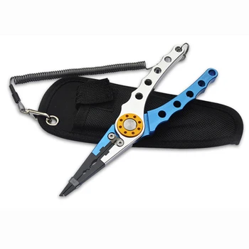 

Multi-function Tool Control Fish Aluminum Alloy Road Sub-pliers Fish Line Shear Pressure Lead Pick Hook Open Ring Pliers