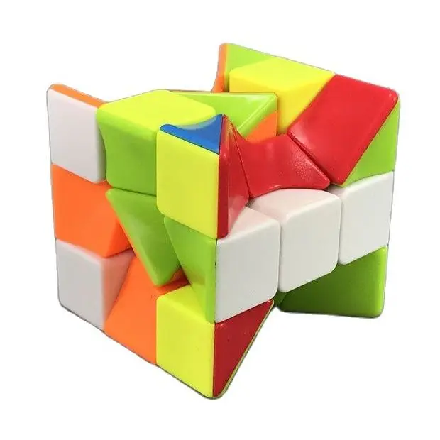 Fanxin-Cubo mágico Twisty 3x3, puzle sin adhesivo, Cubo mágico 3x3x3, forma  triangular, juegos educativos profesionales - AliExpress