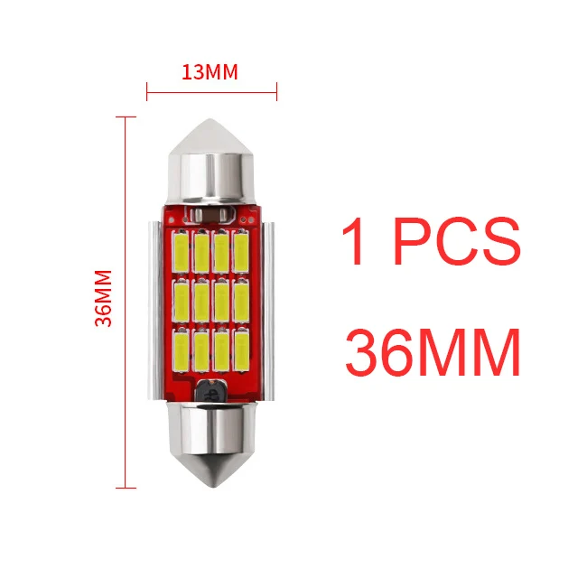 BraveWay 1 шт. 31 мм 36 мм 39 мм 41 мм светодиодный светильник C5W C10W супер яркий 4014 SMD Canbus без ошибок авто Интерьер Doom лампа для стайлинга автомобилей - Испускаемый цвет: 1PCS 36mm White