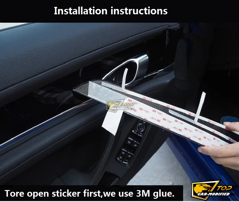 12-Free shipping 14pcsset car interior accessories for porsche panamera accessories door inside decoration trims