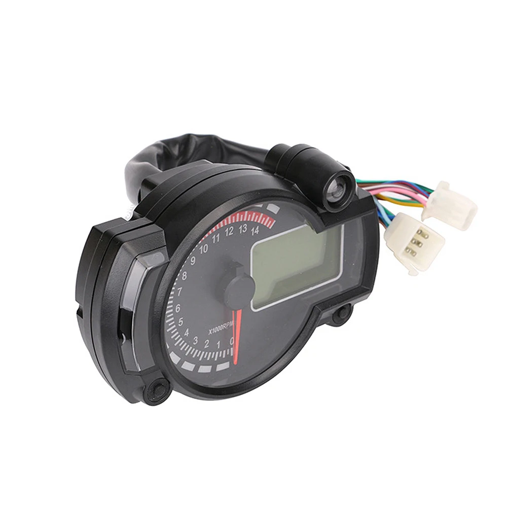 Универсальный 9-16V измеритель мотоцикла lcd цифровой одометр мотоцикла 15000 об/мин Спидометр Регулируемая подсветка Макс 299 км/ч