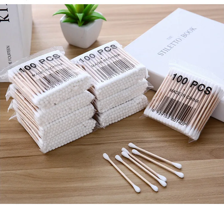 Round Head Multipurpose Cotton Swabs,Sky Organics Natural Cotton Buds,Biodegradable,Hypoallergenic Swabs