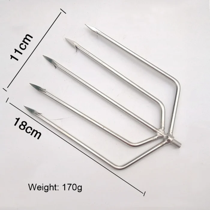 Stainless Steel Fishing Tools Prong Serrated Harpoon Fish Fork Fishing Ice Crusher Drill Fishing Tackle Fishing Tool Accessories