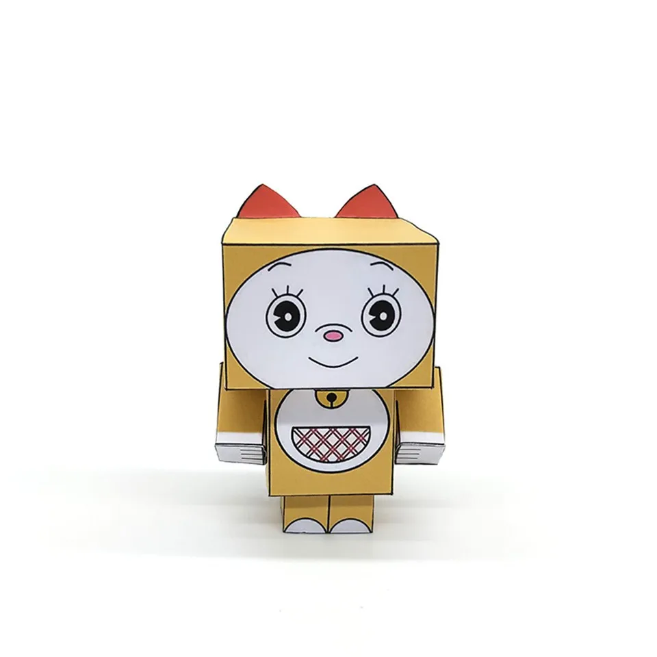 No-glue Doraemon Dorami Складная резка Милая Мини 3D бумажная модель бумажное ремесло Аниме Фигурка DIY Cubee дети взрослые ремесло игрушки CS-034