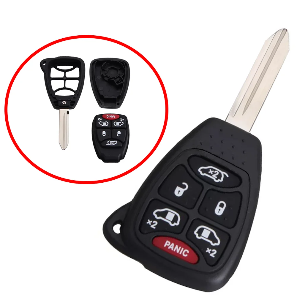 JEAZEA 6 кнопок дистанционного ключа брелок чехол подходит для Chrysler Dodge Jeep автомобильные аксессуары