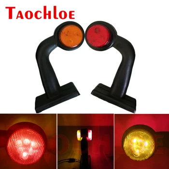 

2Pcs 12V 24V Truck Trailer Tractor Position Light Red Amber LED Side Marker Lights Lorry Tail Clearance Lamp