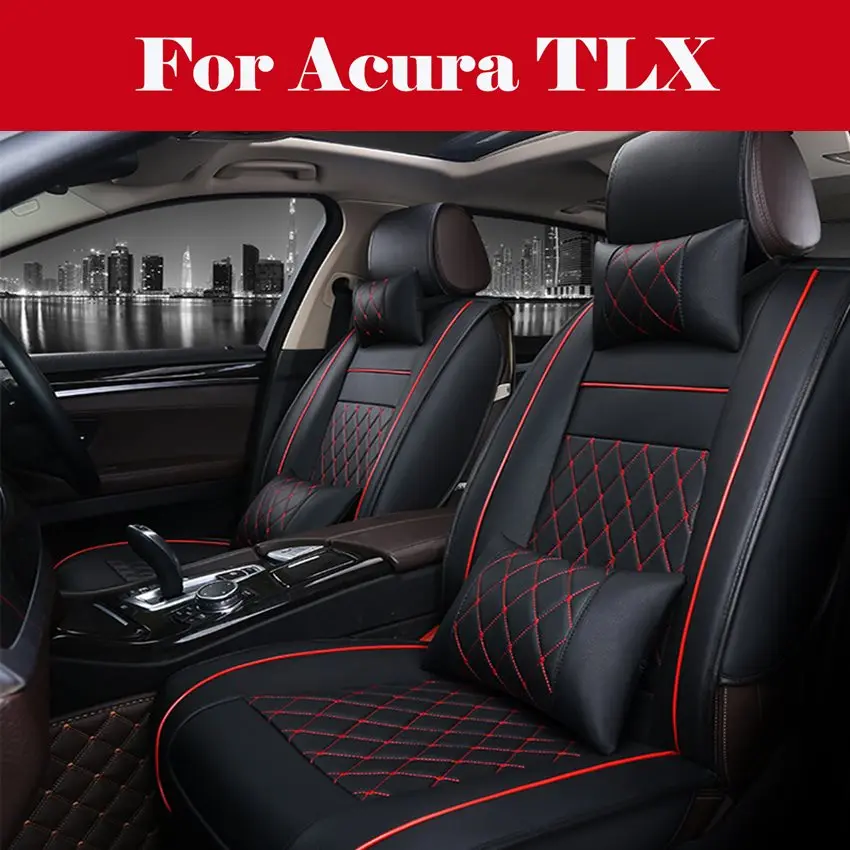 Luxury 5 Seats Car Seat Cover PU Leather Front&Rear SUV Cushion Set car styling For Acura TLX