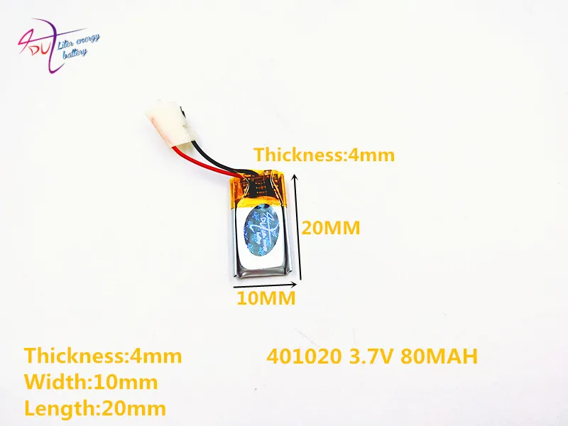 Liter energy battery Lithium-ion polymer batteries 401020 80mAh 3.7V 401220 401221 mini Bluetooth headset device