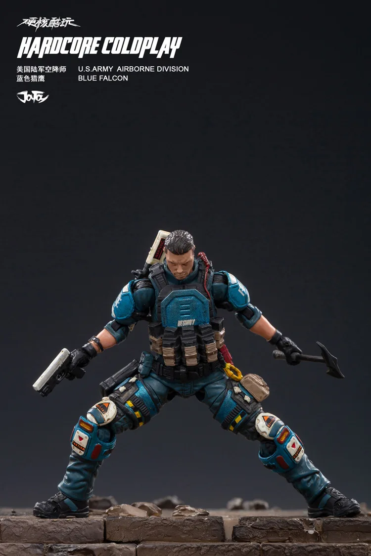 Новинка 1/18, JOYTOY, фигурка, высокая имитация, кукла, США, армия, дивизия ВДВ, голубой Сокол, солдат, фигурка, модель игрушка для мальчиков