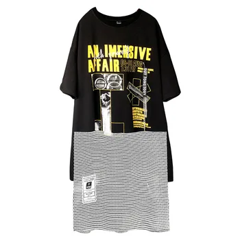

Short-sleeved t-shirt skirt in the long section 2020 summer new women's loose printing casual short-sleeved T-shirt t shirt