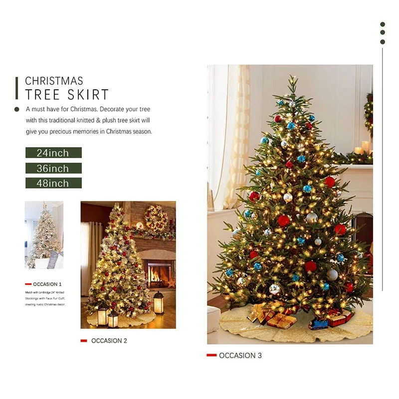 Christmas Tree Skirts 48Inch Sparkly Tree Skirt Fabric Carpet Round Gold Sequin Chrismas Tree Mats Beautiful Photography Tree Sk