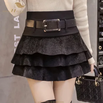 

SISHION Women's High Waist Mini Skirt Cake skirt Mujer Elegant Solid slim boots skirts Femme 2019 Casual SP0859