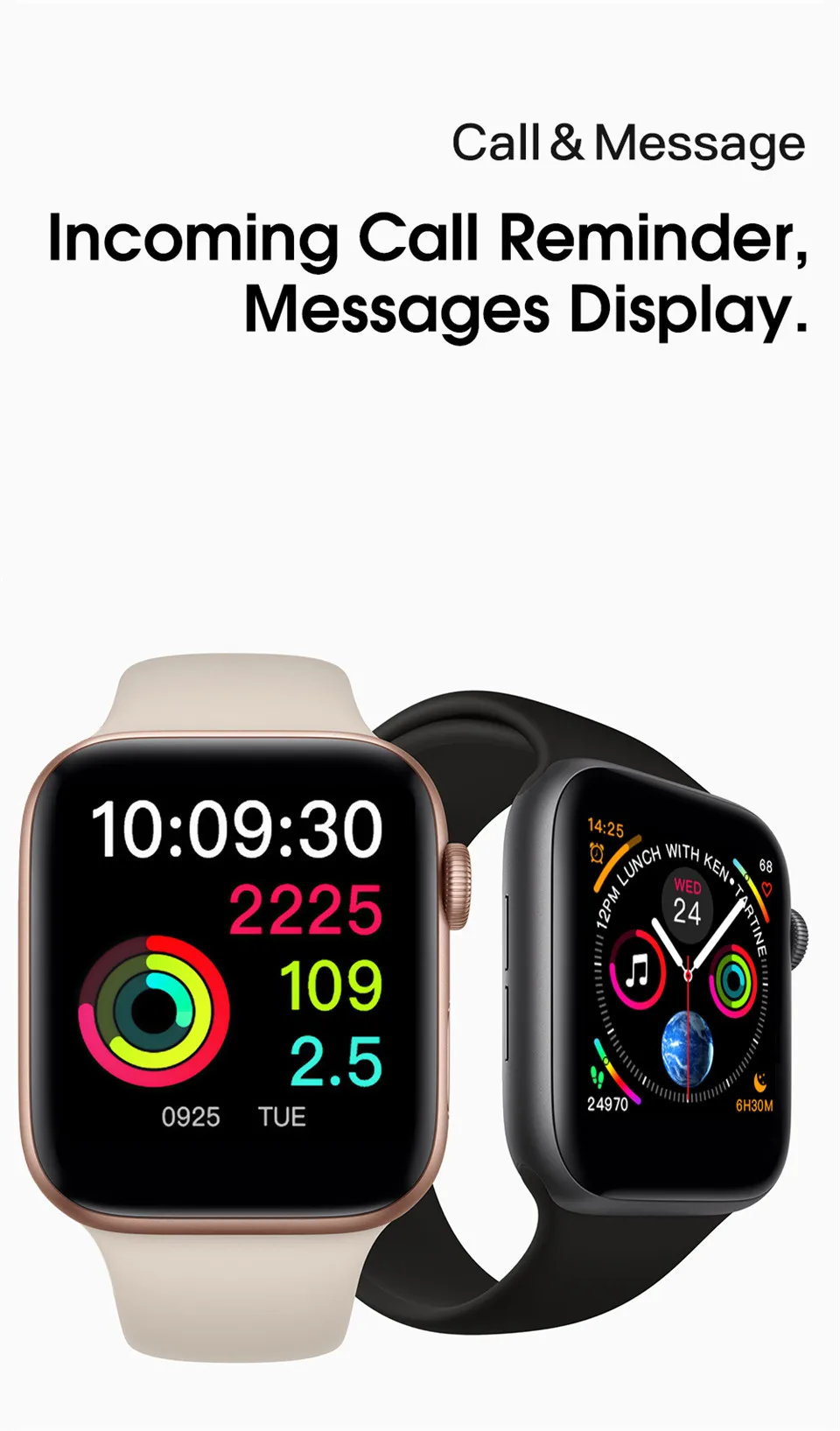 Умные часы Bluetooth Smart Watch Series 4 с пульсометром кровяное давление наручные часы для iOS Android samsung