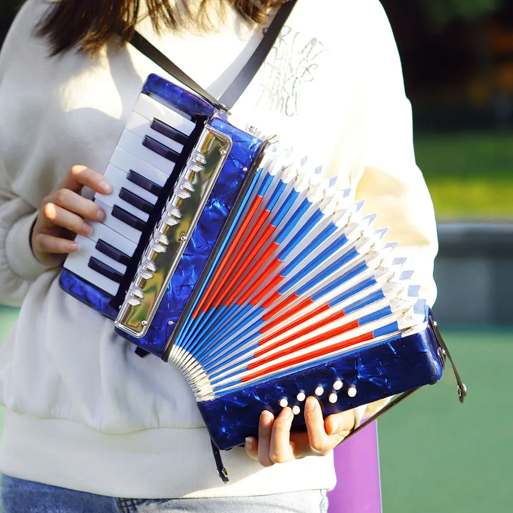 17 Key 8 Bass Small Celluloid Accordion Mini Educational Musical