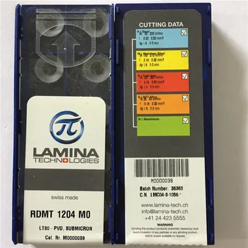 

RDMT 1204 MO LT30,Original LAMINA CNC blade carbide insert lathe tool 10pcs/lot RDMT1204MO LT30