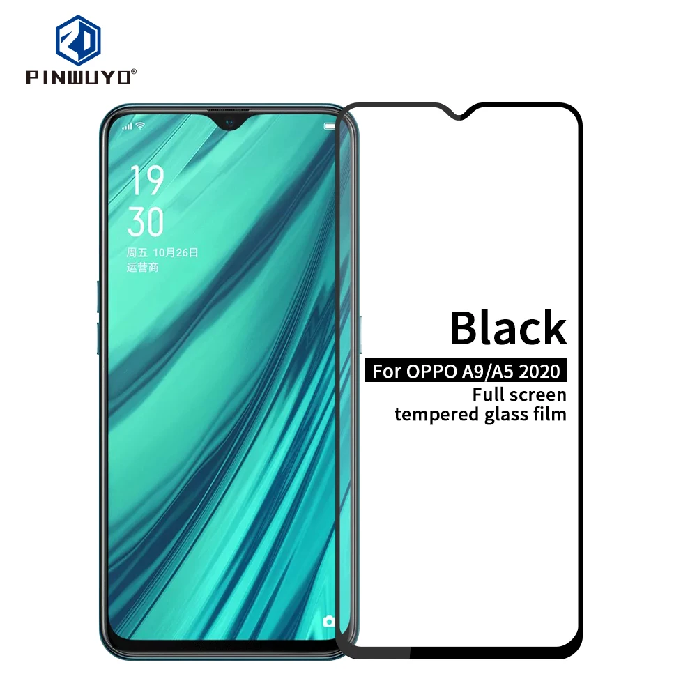For OPPO A9 2020 Glass PINWUYO For OPPO A5 2020 9H Tempered Film For OPPO A9 2020 Full Screen Protector For OPPO A5 2020