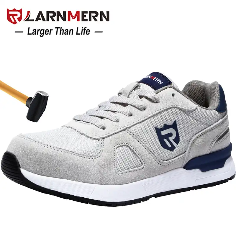 LARNMERN Steel Toe Safety Shoes For Men Breathable Lightweight Puncture