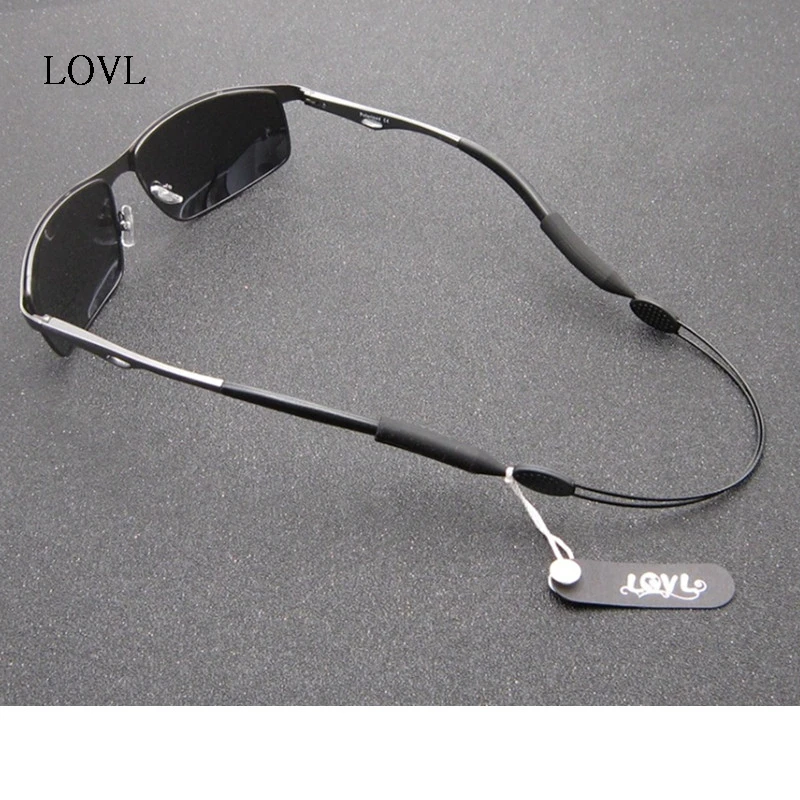

Black Adjustable Stainless steel Nylon Silicone Glasses Cord Strap Non-slip Eyewear Cords Holder Chain String