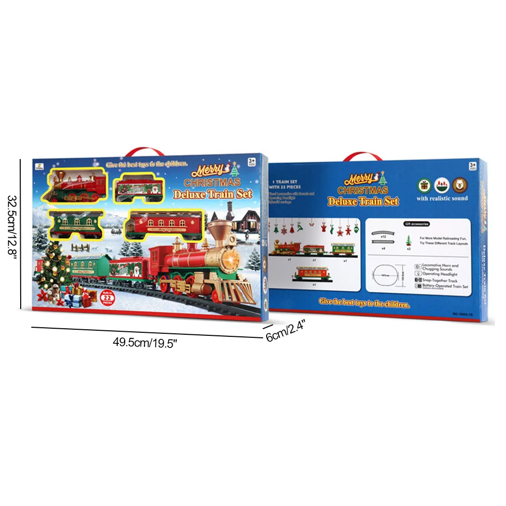 Детский трек маленький поезд игрушка Электрический Рождественский имитация