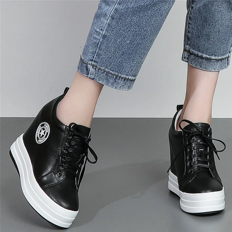 Женские туфли оксфорды из натуральной кожи на шнуровке Туфли лодочки платформе и