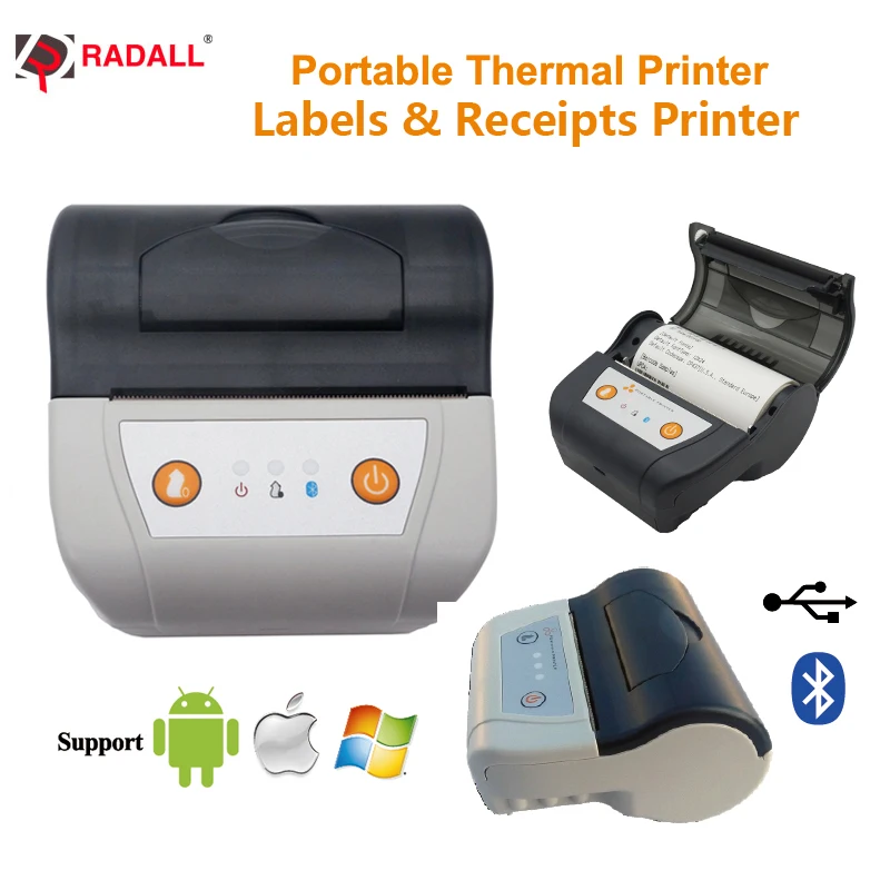 Bluetooth 80 мм Термопринтер для чеков портативный принтер Usb Pos розничной
