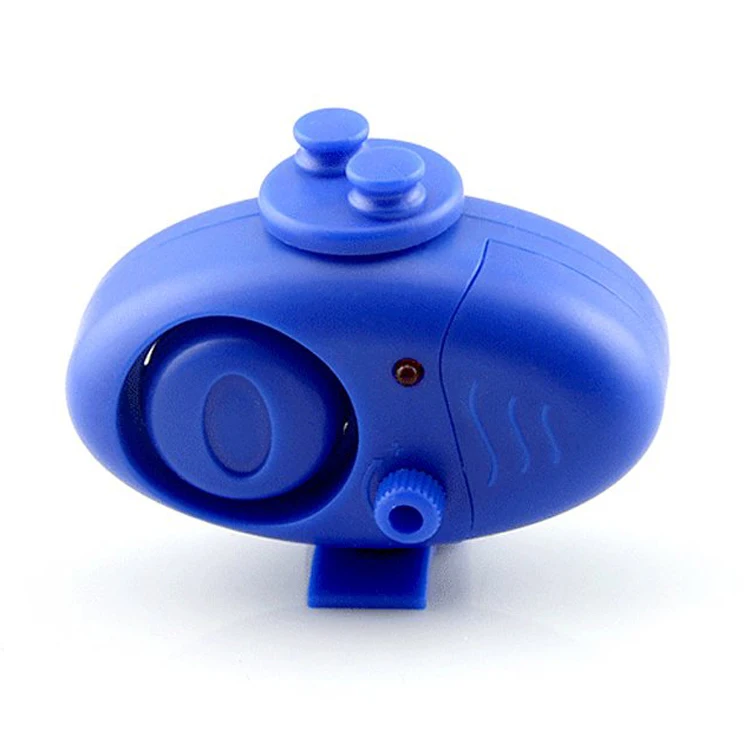 FFYY-Outdoor Electronic Clip-on Fishing Fish Bite Alarm Finder Sound LED Alert Buzzer Tool-Blue