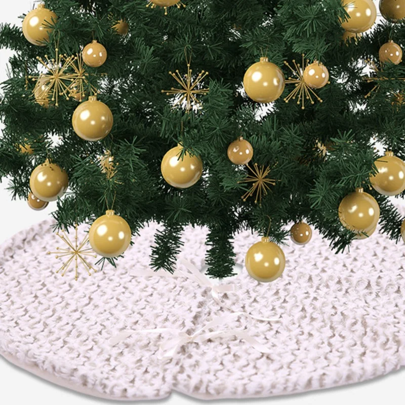 1 шт. белый ковер, Рождественская елка, юбка, напольный коврик, покрытие для украшения рождественской елки, новогодние вечерние