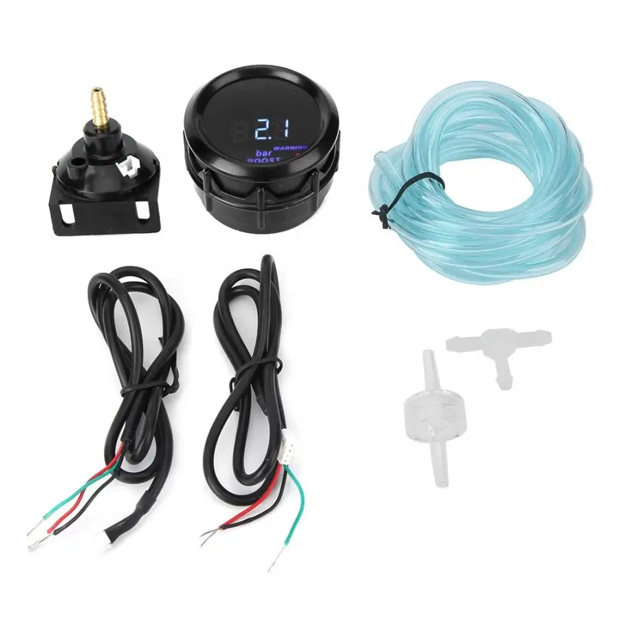 

2in/52mm Digital Boost Gauge Bar Automatic Black Shell car boost gauge Car Boost Meter for Gasoline Car 12V car accessories