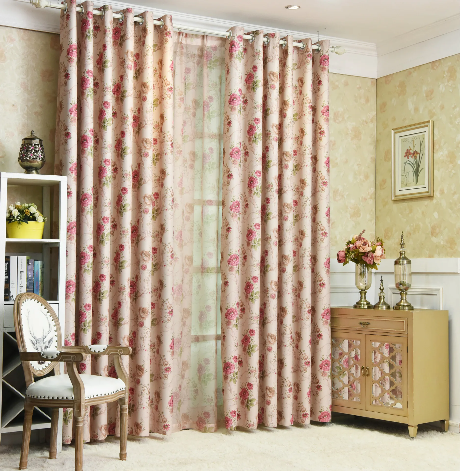 

European Simplicity Modern Shading Full Shading Curtains for Living Dining Room Bedroom.