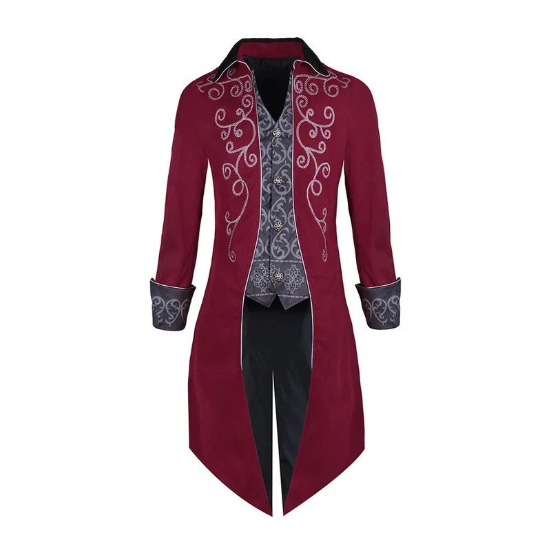 Мужской карнавальный костюм, вечерние тренчи в винтажном Королевском Стиле, Ретро Готический стимпанк, длинные пальто, джентльменский костюм, куртки Casaco