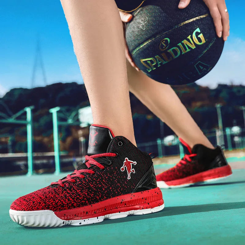 Мужская спортивная баскетбольная обувь в стиле ретро Высокие баскетбольные