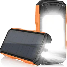 26800mAh Solar Power Bank QC PD 3.0 PoverBank Fast Charging Powerbank Outdoor Waterproof  Camping Light for Xiaomi Samsung Iphon