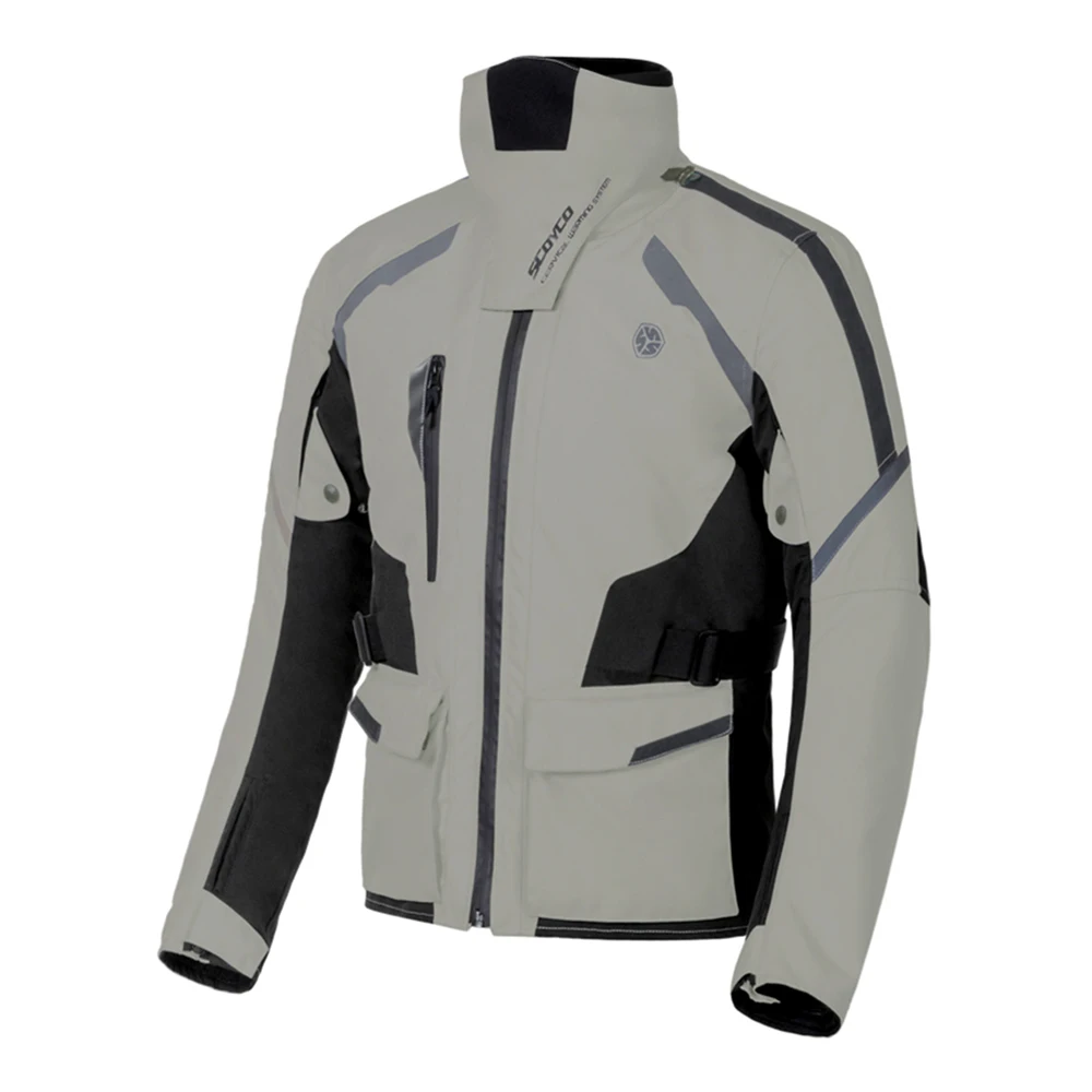 SCOYCO, Мужская мотоциклетная куртка Chaqueta, ветрозащитная куртка для мотокросса, мотоциклетная куртка Chaqueta с защитой, гоночная куртка для верховой езды на зиму - Цвет: JK108 Dark Grey