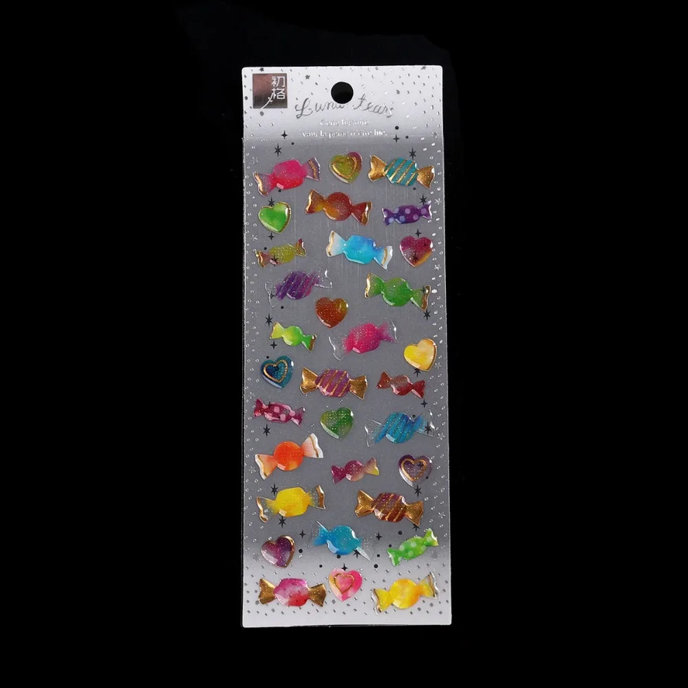DoreenBeads цветок Сердце лошадь Лебедь оболочки ПВХ DIY скрапбук Декор стикеры смолы ремесло наполнение материал многоцветный 2 листа