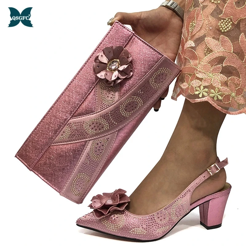Precio Especial ¡Novedad de 2020! Conjunto de zapatos y bolsos para fiesta diseño italiano zapato con bolsa a juego nuevo zapato y bolso a juego para mujer en Color rosa dmx5Mo1zXx3