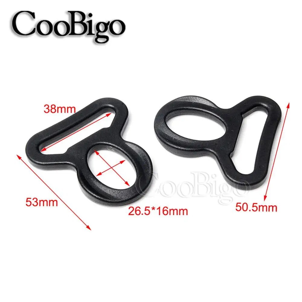 Webbing Size 38mm 10 шт. 3/"~ 2" пластиковое регулируемое d-образное кольцо, вешалка, петля Loc, пряжка слайдера для тактического рюкзака, нагрудный ремень, тесьма, ремень, сумка, запчасти - Цвет: Webbing Size 38mm