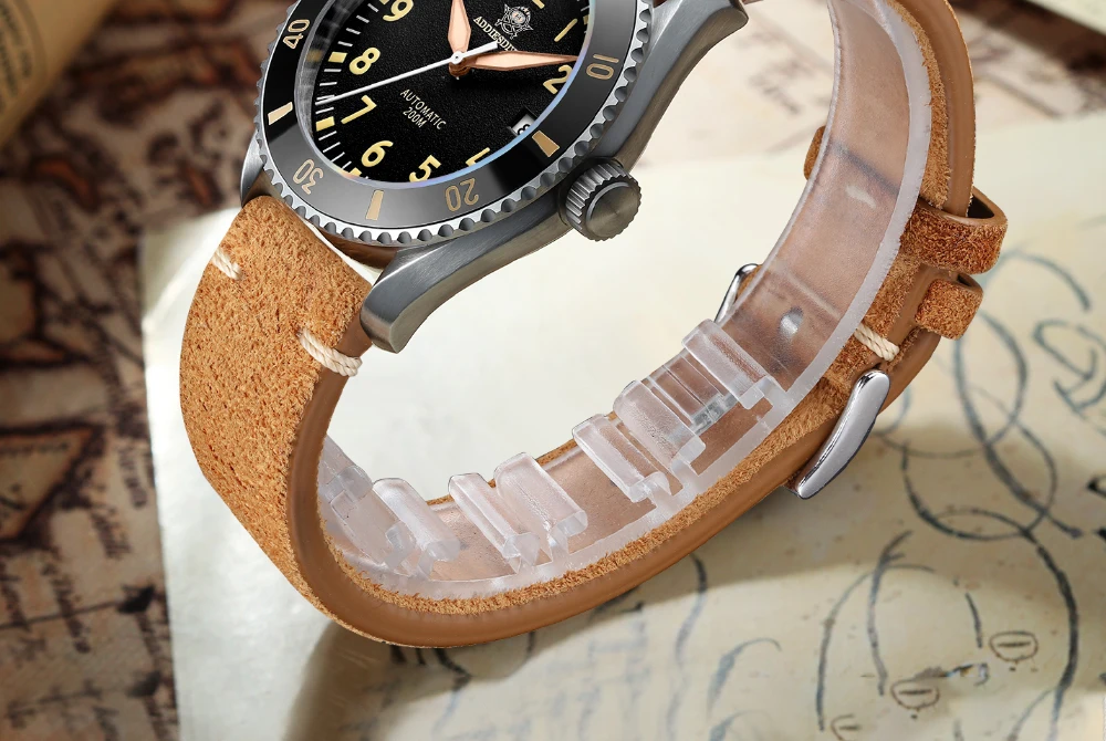Addies Dive NH35 Automatic Watch One-way Rotating Ceramic Ring 316L Stainless Steel Watch Sapphire Crystal 200m Waterproof Watch