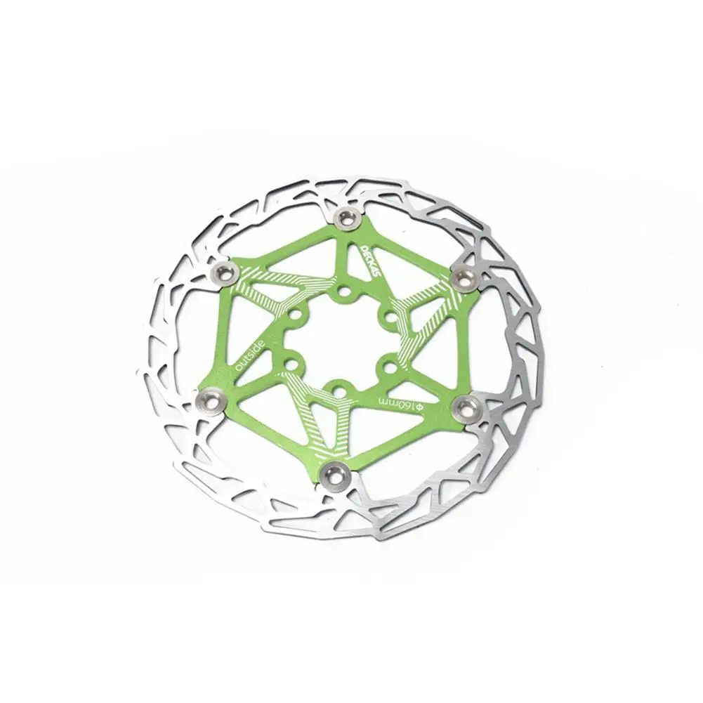 Green GloryStar, 1 шт., 160 мм, плавающий диск, шестиконтактный плавающий диск, Ультра-яркий светильник, тормозной диск для горного велосипеда, уменьшает теплоотдачу - Цвет: Green