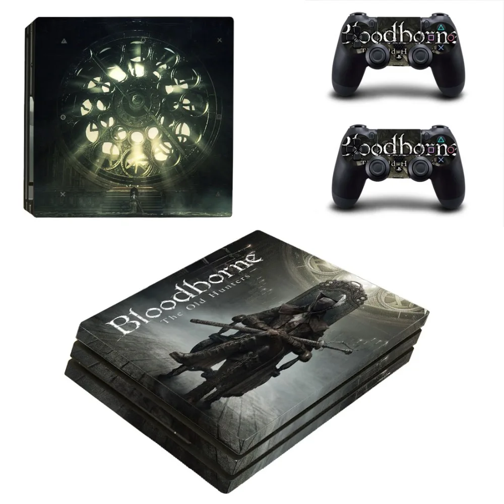 Белый Наклейка на кожу Bloodborne PS4 Pro для playstation 4 DualShock 4 PS4 консоли и 2 контроллера PS4 Pro Skins sticker s - Цвет: Белый