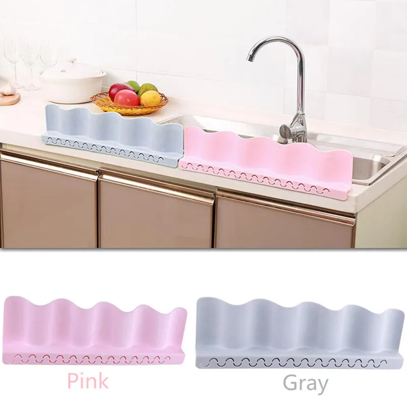 1 Pc Sink Water Splash Guard Plate Suction Cup Design Wave Shape Splash Kitchen Water Baffle Barrier Effectively Prevent Clothes