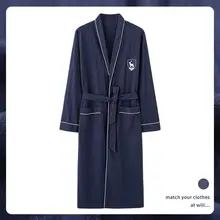 Peignoir manches longues en coton pour hommes, taille moyenne, 21 à 2021, nouvelle collection printemps automne 1548 