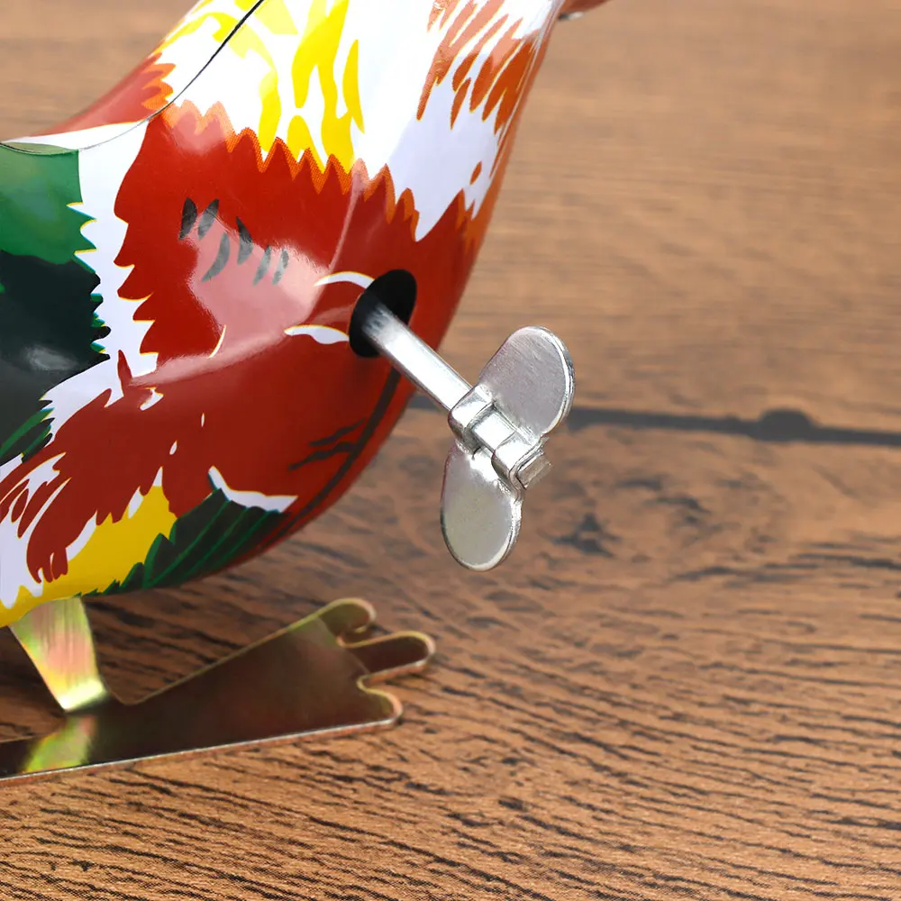 1 шт. Милая курица петух модель металлическая винтажная Милая мультяшная животное заводная новая заводная игрушка для подарок для детей