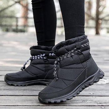 

Boots Ankle Women Winter Snow Boot Thick Plush Waterproof Non-slip Boots Black Fashion Women Shoes Warm Fur Botas Mujer