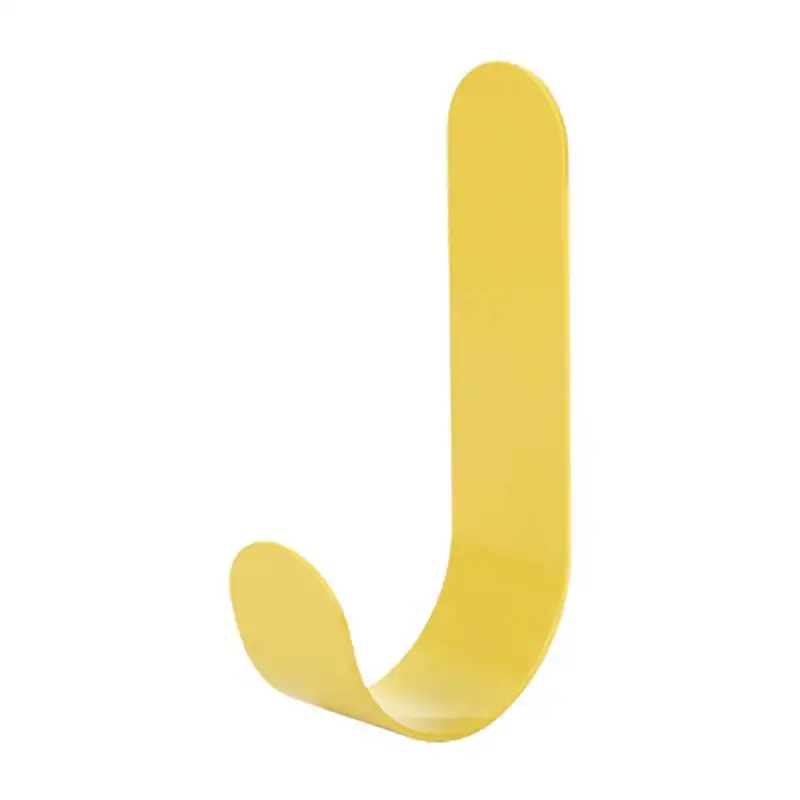Door Hook Iron Kitchen Cabinet Clothes Home Storage Hanger Bathroom Accessories Hanging Hook Strong Adhesive Paste Wall Hooks