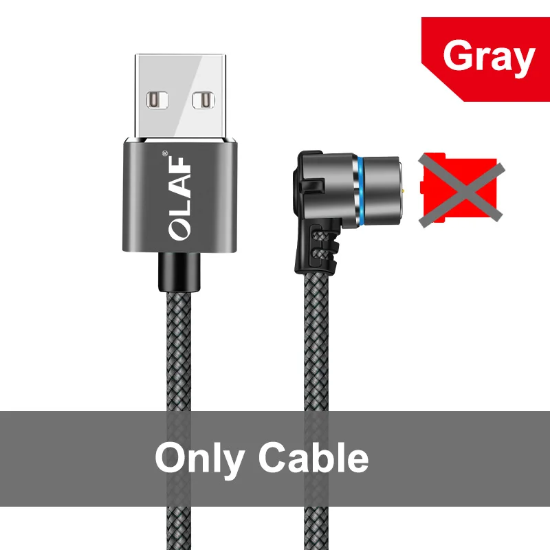Only Cable Gray Olaf 1 м Магнитный Micro USB кабель для iPhone samsung Android мобильный телефон Быстрая зарядка usb type C кабель магнитное зарядное устройство провод шнур - Цвет: Only Cable Gray