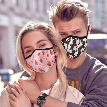 

Painted Cotton Mouth Mask Anti Dust Fog Washable Breathable Personalized Mouth-Muffle Bacteria Proof Flu Face Masks Safe Breath