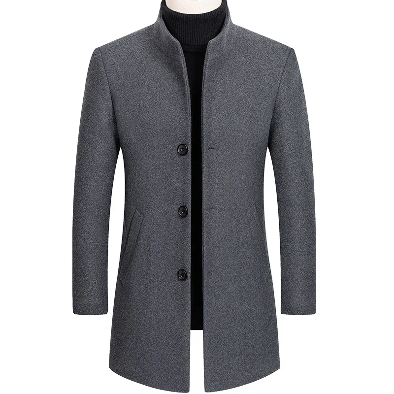 Mens Jackets Men's Fashion Woolen Coat Autumn Winter Men Business Casual Stand Collar Wool Jacket Coat Male Trench coat Overcoat Mens Jackets Men's Fashion Woolen Coat Autumn Winter Men Business Casual Stand Collar Wool Jacket Coat Male Trench coat Overcoat
