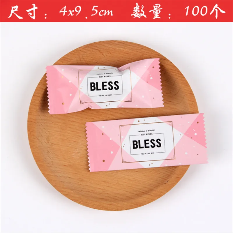 100 Stück/Lot DIY Handgemachte Nougat-Bonbon-Verpackungsbeutel Milchtaffel-Verpackung Lebensmittelverpackung Weihnachtsgeschenk Mini-Beutel – Detail 5