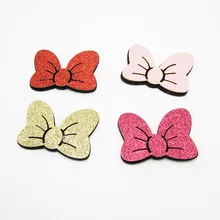 6*4,3 см блестящие аппликации с бантом-бабочкой для одежды ремесла швейные принадлежности "сделай сам" заколки для волос аксессуары